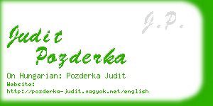 judit pozderka business card